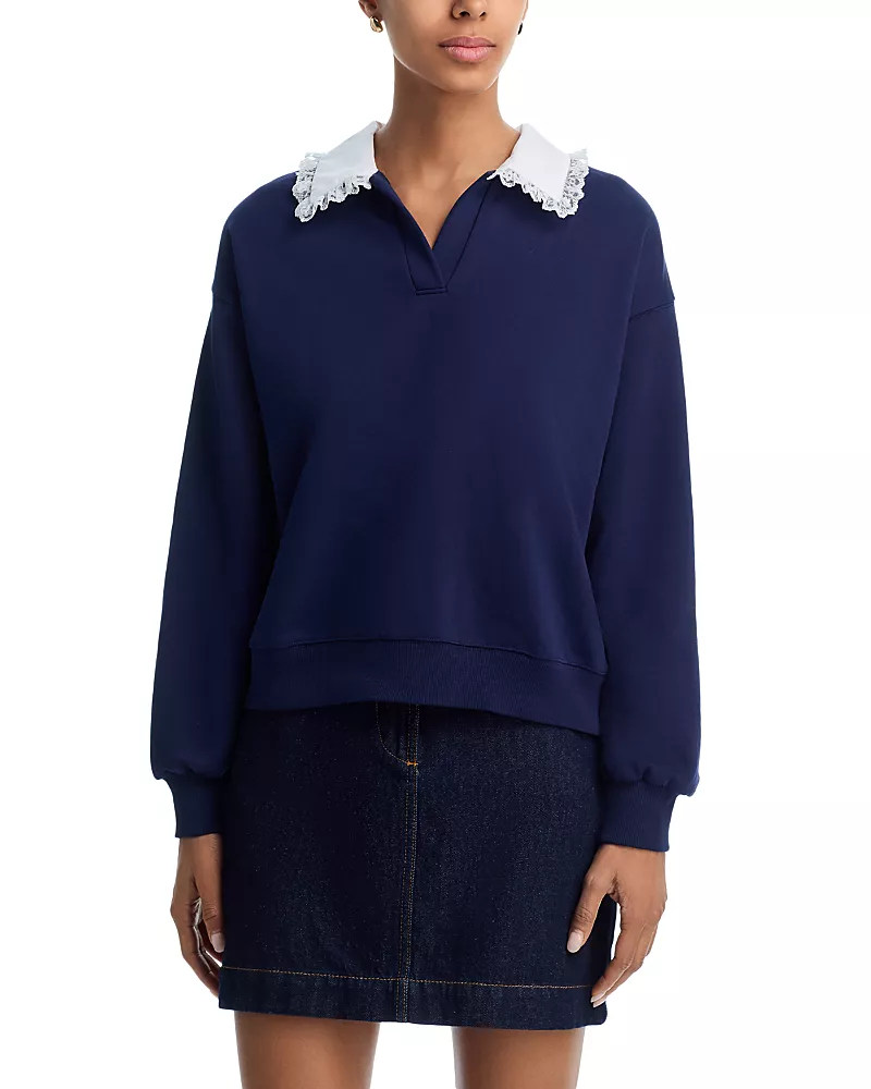Aqua Ruffle Sweatshirt - Exclusive