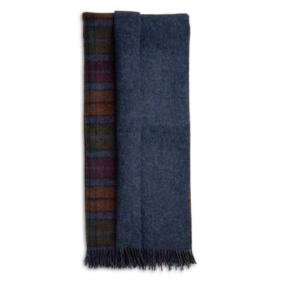 Shetland Lambswool Double-Cloth Reversible Throw 