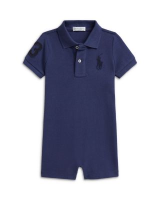 Boys' Big Pony Cotton Mesh Polo Shortall - Baby