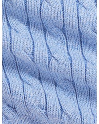 Boys' Cable Knit Cotton Polo Collar Sweater - Baby