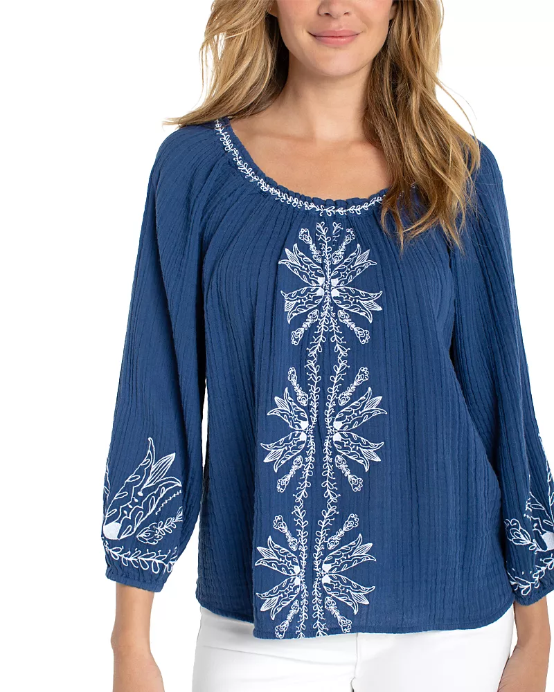 Liverpool Los Angeles Embroidered Top