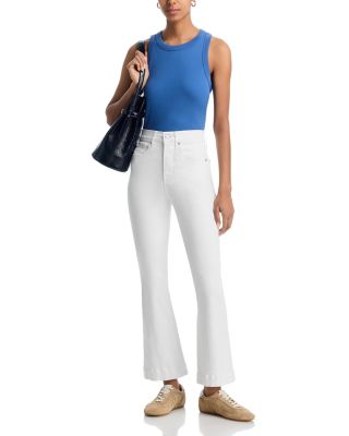 Carson High Rise Ankle Flare Jeans in White