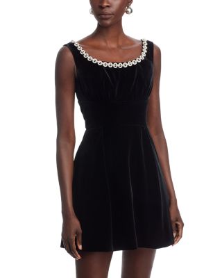 Black Velvet Mini Dress