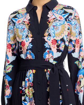 Button Sleeve Button Front Dress