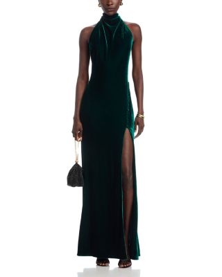 Penelope Velvet Halter Gown