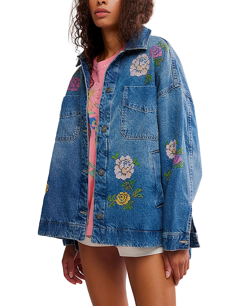 Free People Madison City Embroidered Jacket