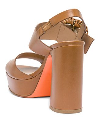  Women's Leather High-Heel Sandal