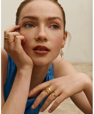 Lapis Moon and Star Stacking Ring