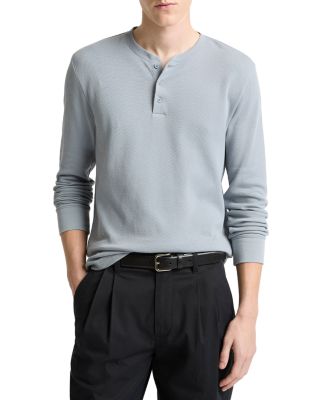 Jacquard Rib Long Sleeve Henley