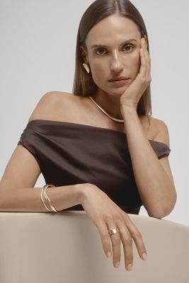 Polished Tube Bangle Bracelet in 14K Yellow Gold