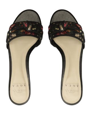 Women's Grossgrain Bow Slides