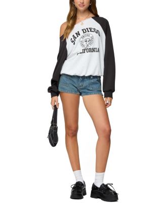 San Diego Off Shoulder Raglan Sweatshirt