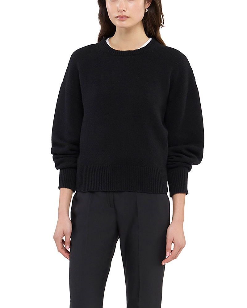Another Tomorrow Cashmere Knit Sweatshirt