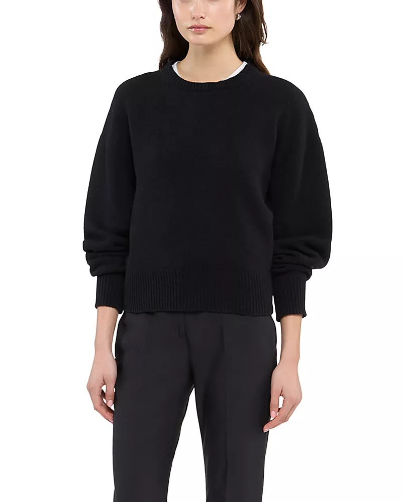 Another Tomorrow Cashmere Knit Sweatshirt