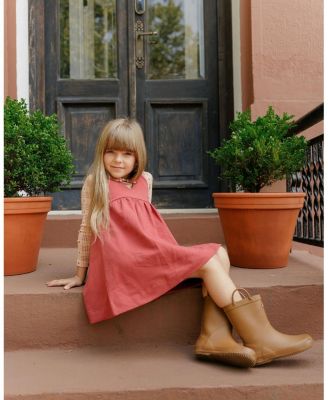 Girls' Cotton Floral Plaid Collection Jumper - Little Kid, Big Kid