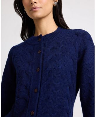  Fitted Cable Knit Cardigan