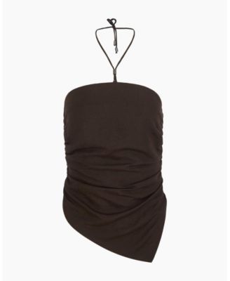  Air Linen Asymmetrical Halter Top