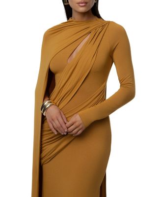Draped Elegance Cape Dress