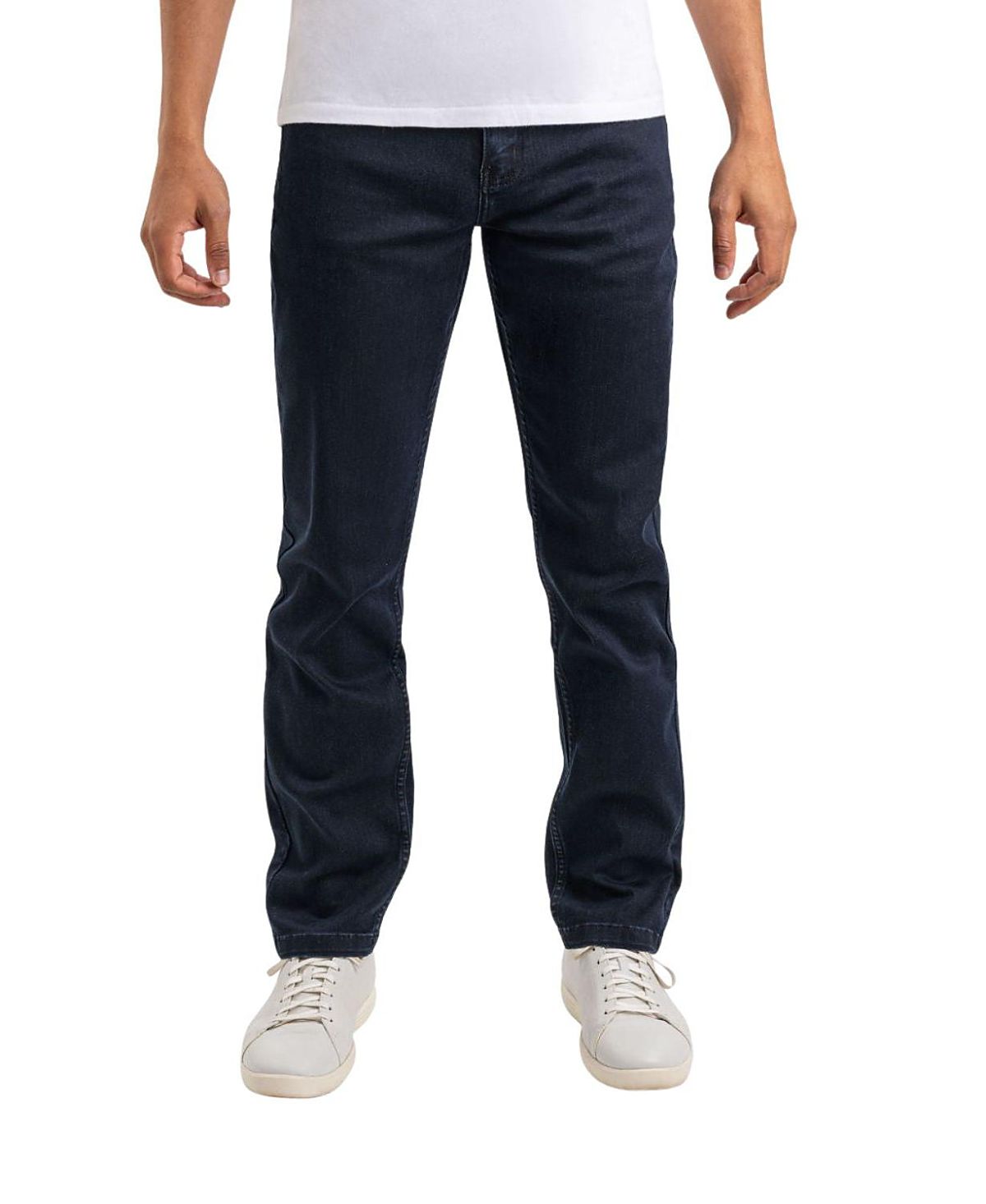 Mugsy Men's Classic Fit Jeans Signature Stretch Denim Dark Blue Wash
