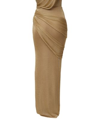  Opulent Metallic Maxi Skirt