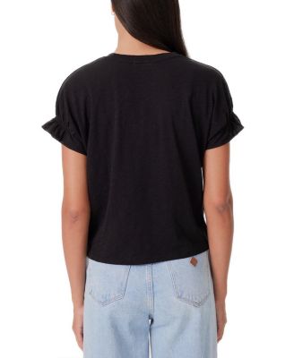 Signature Slub Puff & Ruffle Sleeve Top