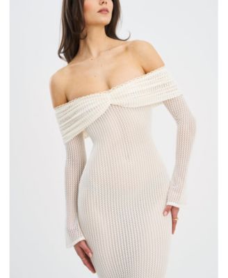 Kaedyn Long Sleeve Crochet Mermaid Maxi Dress