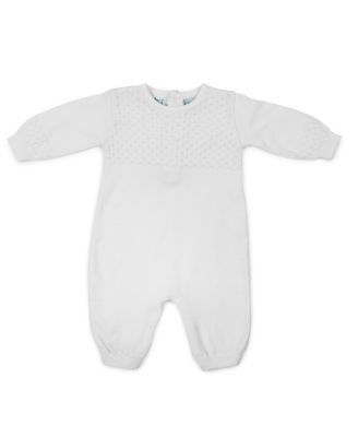 Feltman Brothers Boys' Diamond Knit Longall - Baby In White