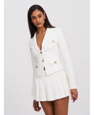  Oakley Gold Buttons Preppy Style Blazer Jacket