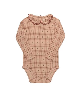 Unisex Cotton Floral Plaid Collection Bodysuit + Overalls - Baby, Little Kid