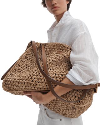 River Large Paper Straw Tote Bag