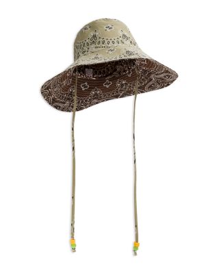 Capeline Paisley Cotton Button Hat