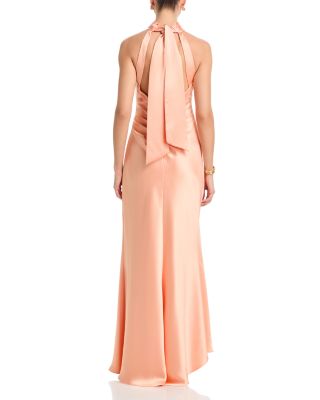 Sleeveless Satin Gown - Exclusive