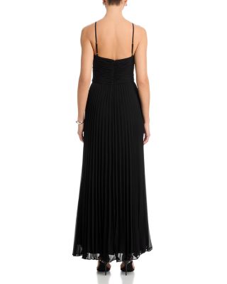 V Neck Chiffon Dress - Exclusive 