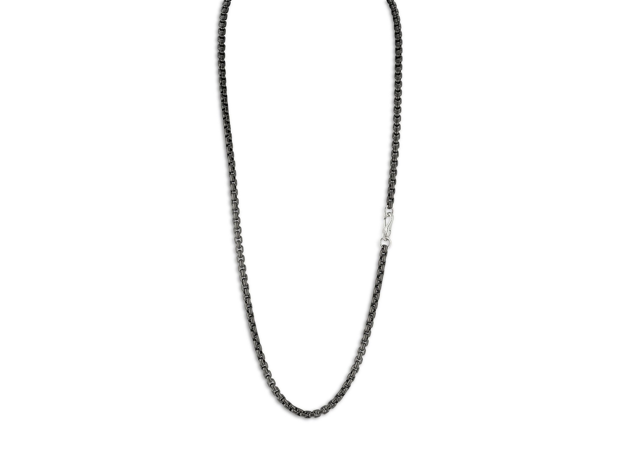 Sterling Garnett Chain Link Necklace, 22" - Image 1