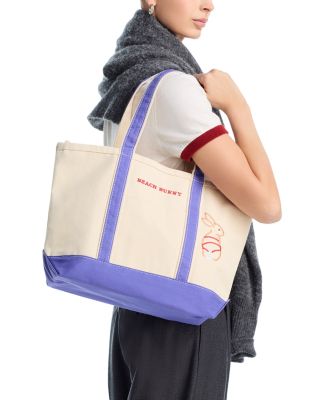 Cali Beach Bunny Canvas Tote Bag 