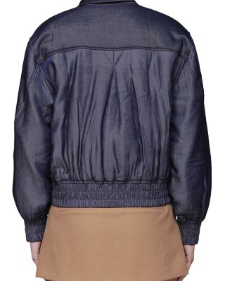 Scarf Tie Bomber Jacket