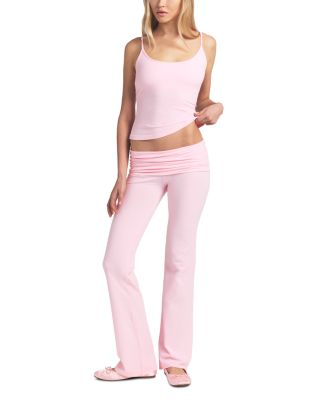 Cotton Jersey Foldover Pants