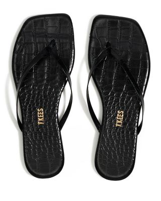 Women's Lily Animal Print Square Toe Flip Flops