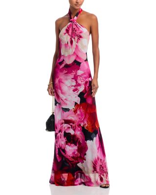 Knot Neck Chiffon Dress - Exclusive