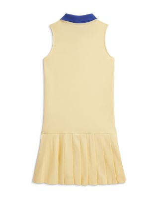 Girls' Pleated Mesh Quarter Zip Polo Dress - Big Kid