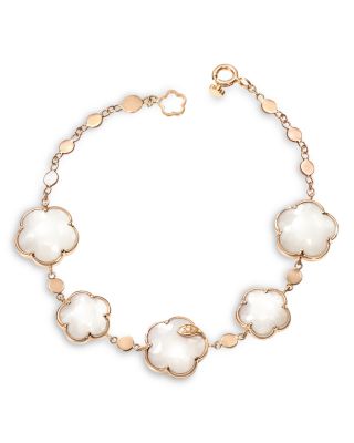 18K Rose Gold Pearl of the Moon & Diamond Bracelet