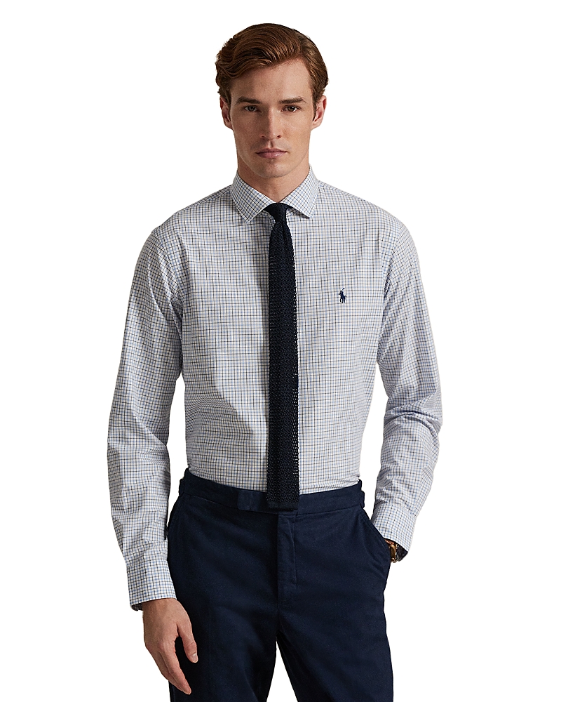 Polo Ralph Lauren Cotton Stretch Poplin Gingham Check Classic Fit Button Down Shirt