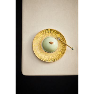 Fortuny Orsini Yellow Dessert Plate, Set of 4