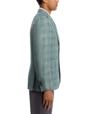 Midland Wool, Silk & Linen Plaid Regular Fit Sport Coat