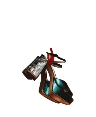  Women's Kami Ankle Strap Pearl Heel Sandal