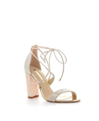Women's Flora Ankle Strap Pearl Heel Sandal