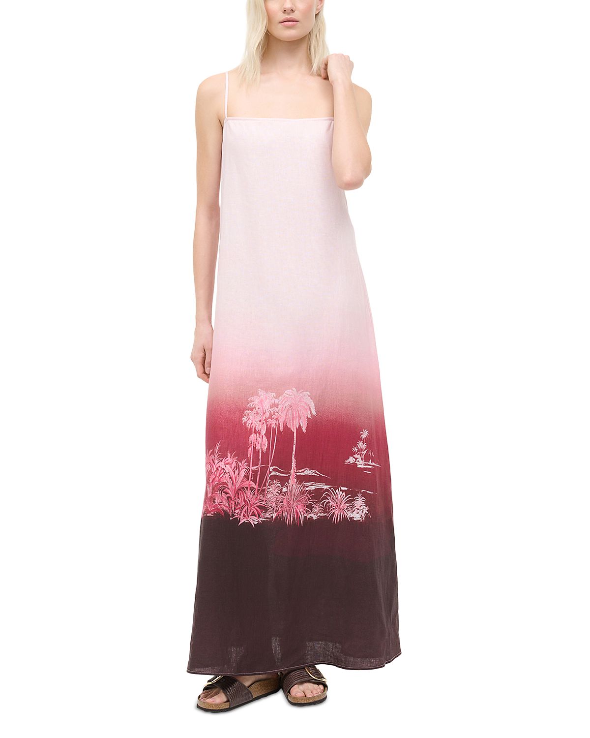 Staud Laura Linen Maxi Dress