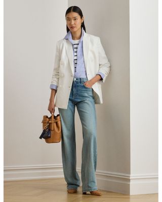 Double Breasted Twill Blazer