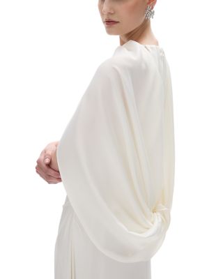 Hallie Draped Cape Gown