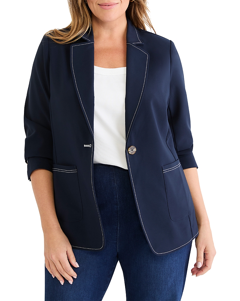 Nic+Zoe Plus Stretch Accent Stitch Anywhere Blazer